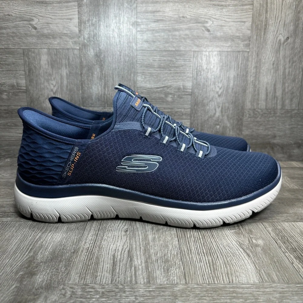 Skechers Summits Slip Ins Mens 10.5 Wide Navy Blue Athletic NEW